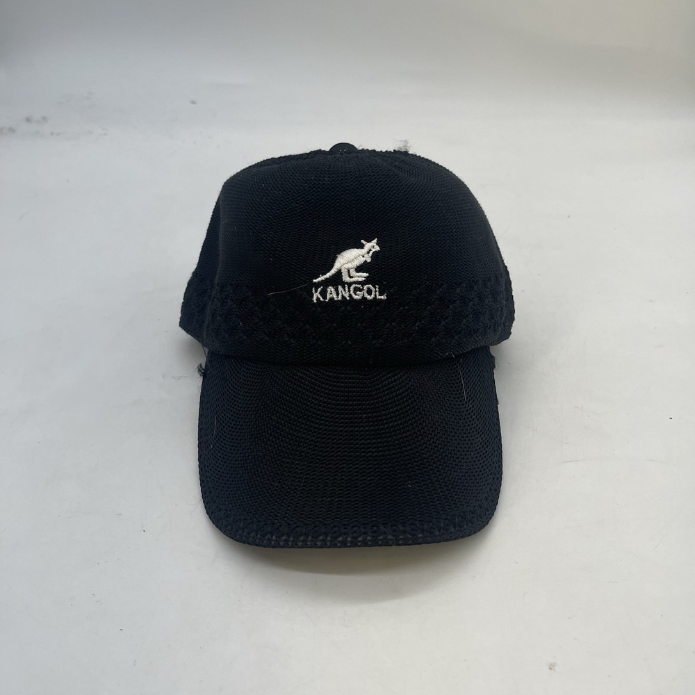 Kangol Hat Cap Mens OSFA Black Strap Back Adjustable Knit Casual Sports Golf